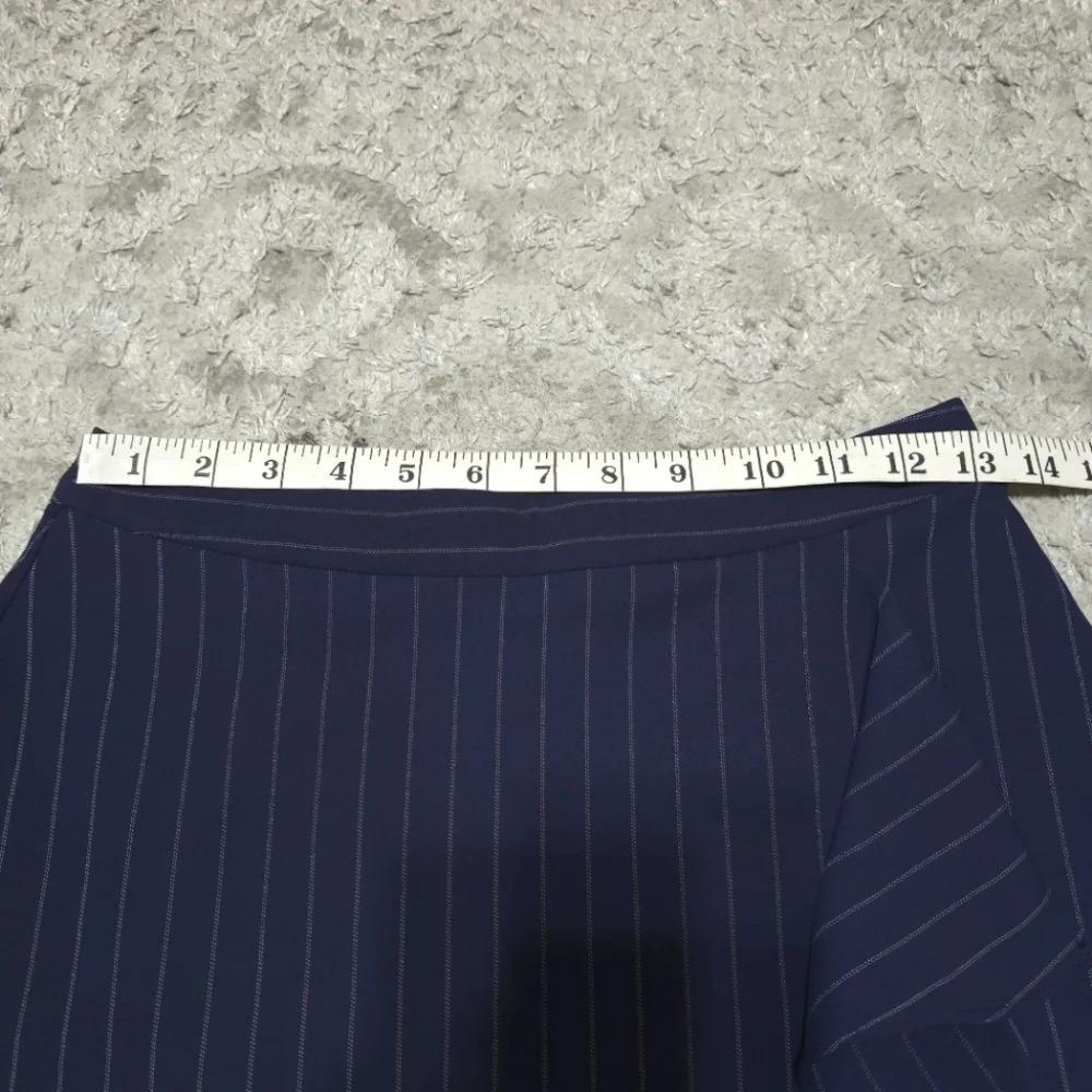 BANANA REPUBLIC NWT Navy with White Pinstripe, Cascade A-line Skirt, 00P - Picture 8 of 14